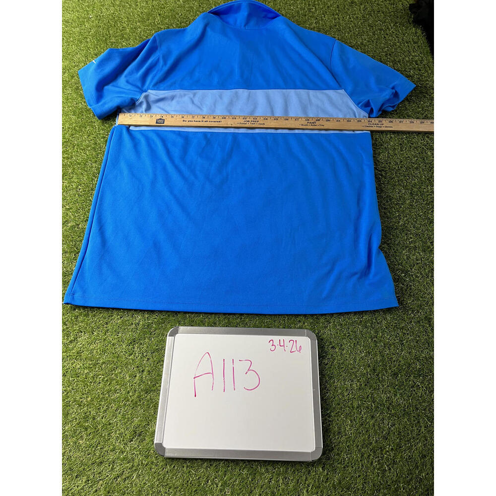 Mens Nike Golf Dri-Fit The Woodlands Country Club Polo Shirt XXL Blue